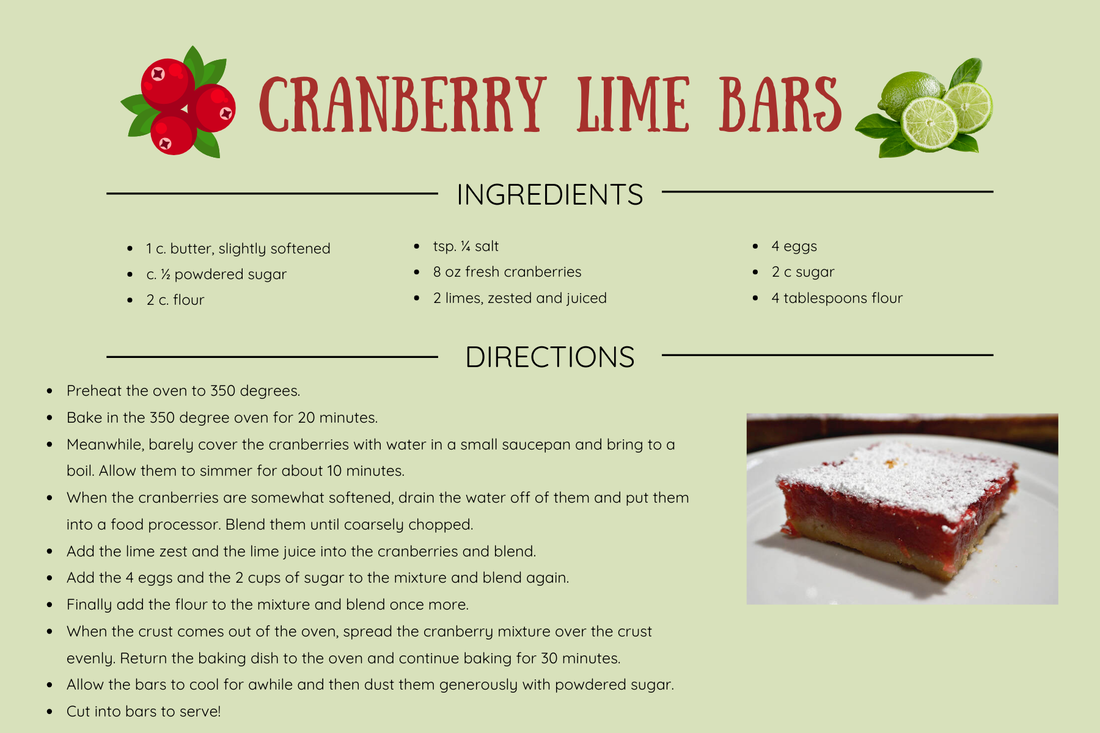 cranberry lime bars