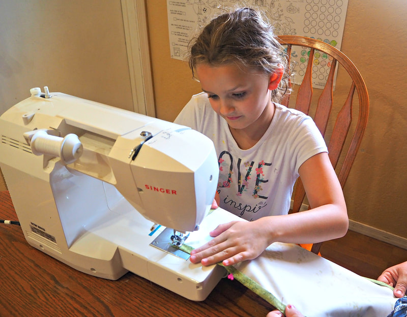 sewing with grandparents
