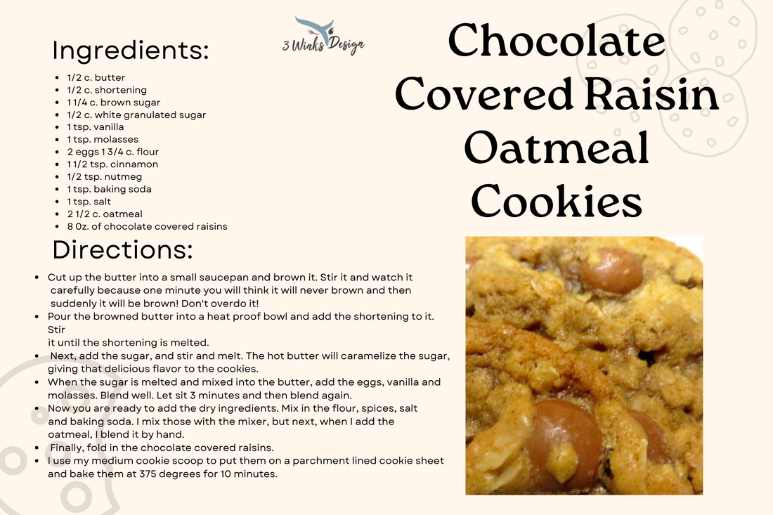 Chocolate Covered Raisin Cookies