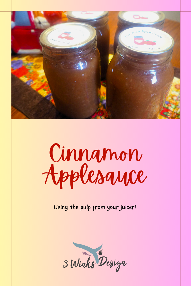 Cinnamon Applesauce using pulp from juicer
