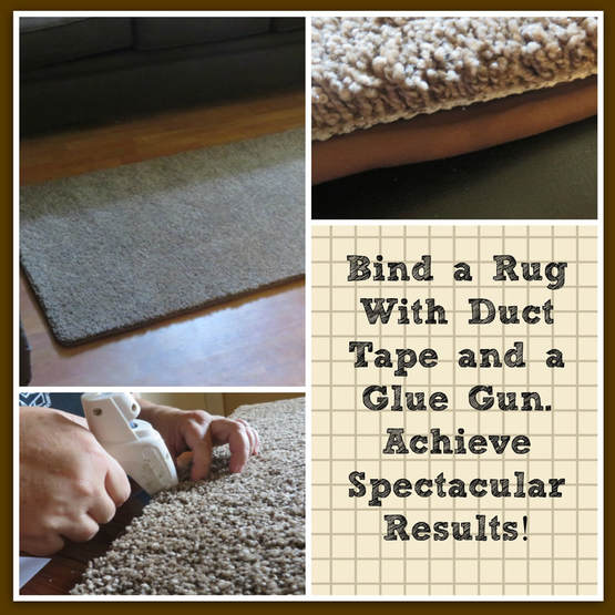 DIY rug binding a carpet scrap