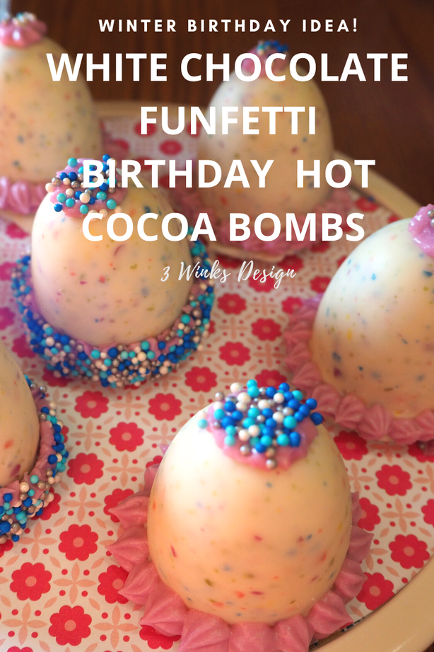 White Chocolate Funfetti Birthday Hot Cocoa Bomb
