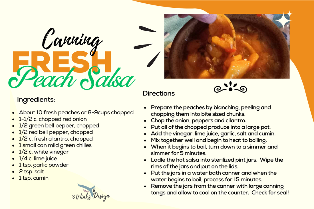 canning fresh peach salsa