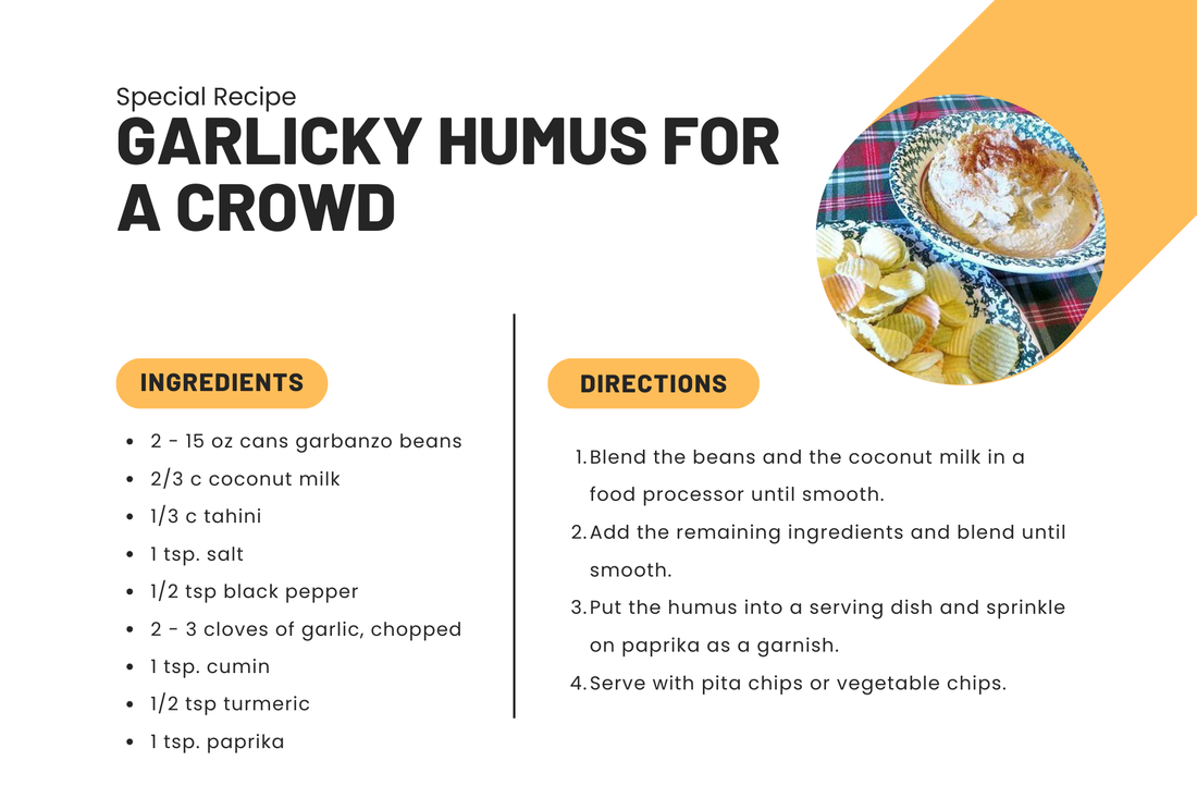 garlicky humus vegan dishes