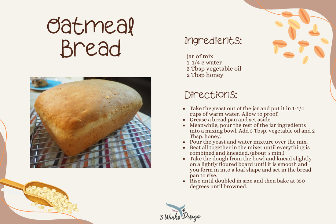 Oatmeal Yeast Bread Jar Mix 