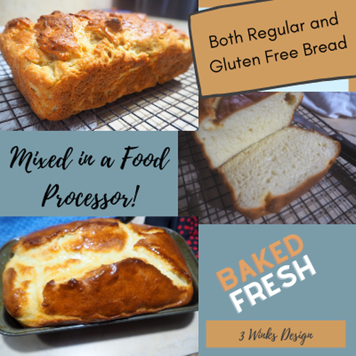 food processor bread regular and gluten free