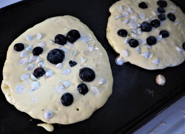 funfetti blueberry pancakes
