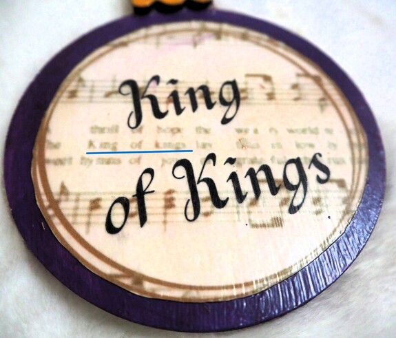 Vintage music with Names of Christ ornaments