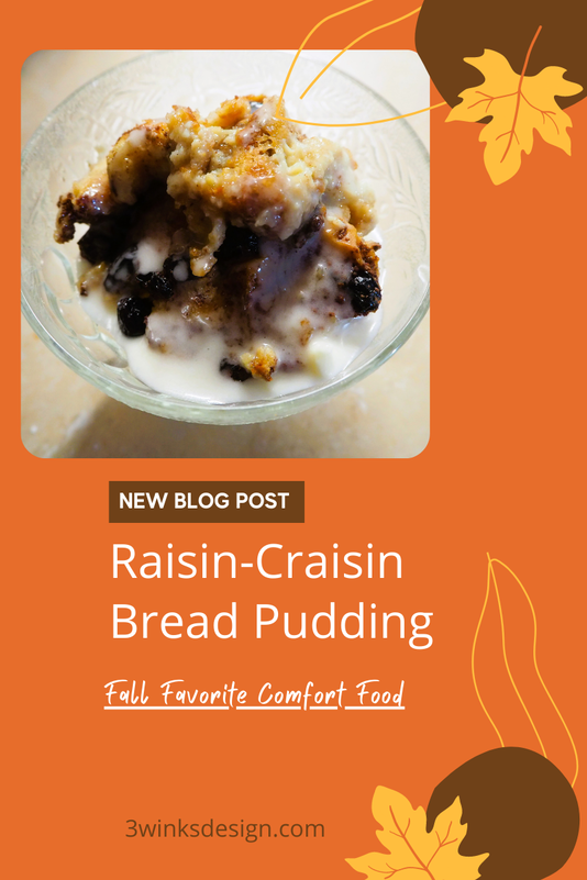 raisin craisin bread pudding