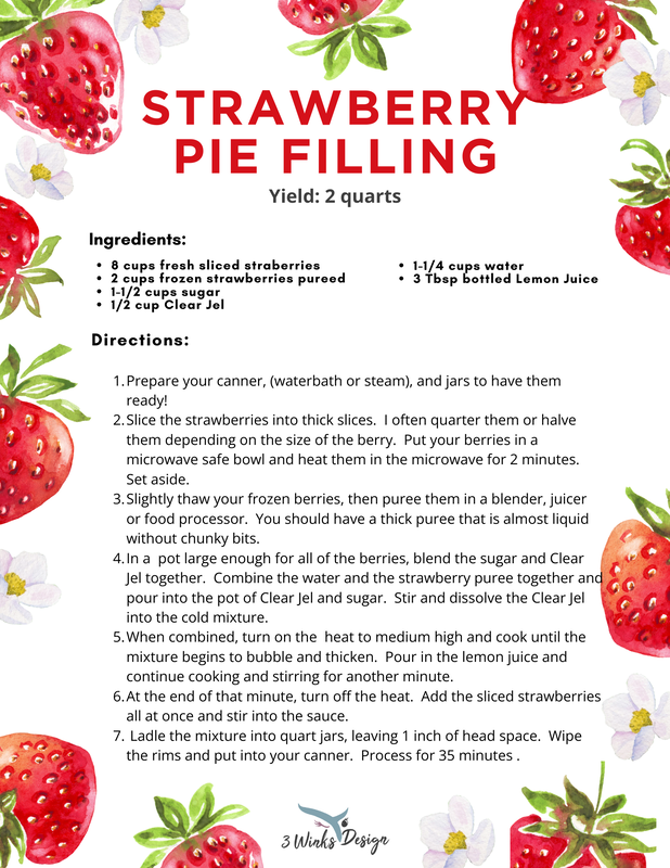 Canned Strawberry Pie Filling