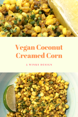 Vegan Coconut Creamed Corn Thanksgiving